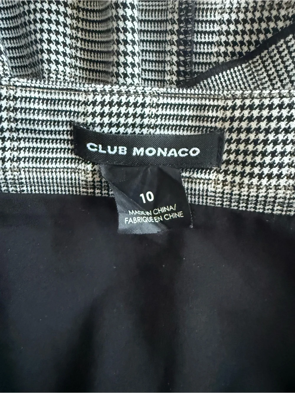 Club Monaco Gray Plaid Asymmetrical Ruffle Mini Skirt